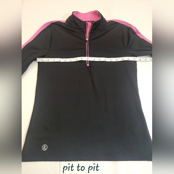 Lauren Ralph Lauren Long Sleeve Quarter Zip Black Athletic Polo Size Medium - Picture 8 of 9